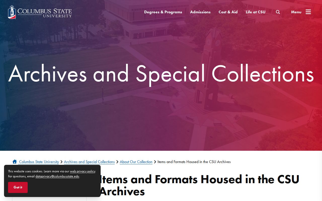 Columbus city directory archival holdings at CSU