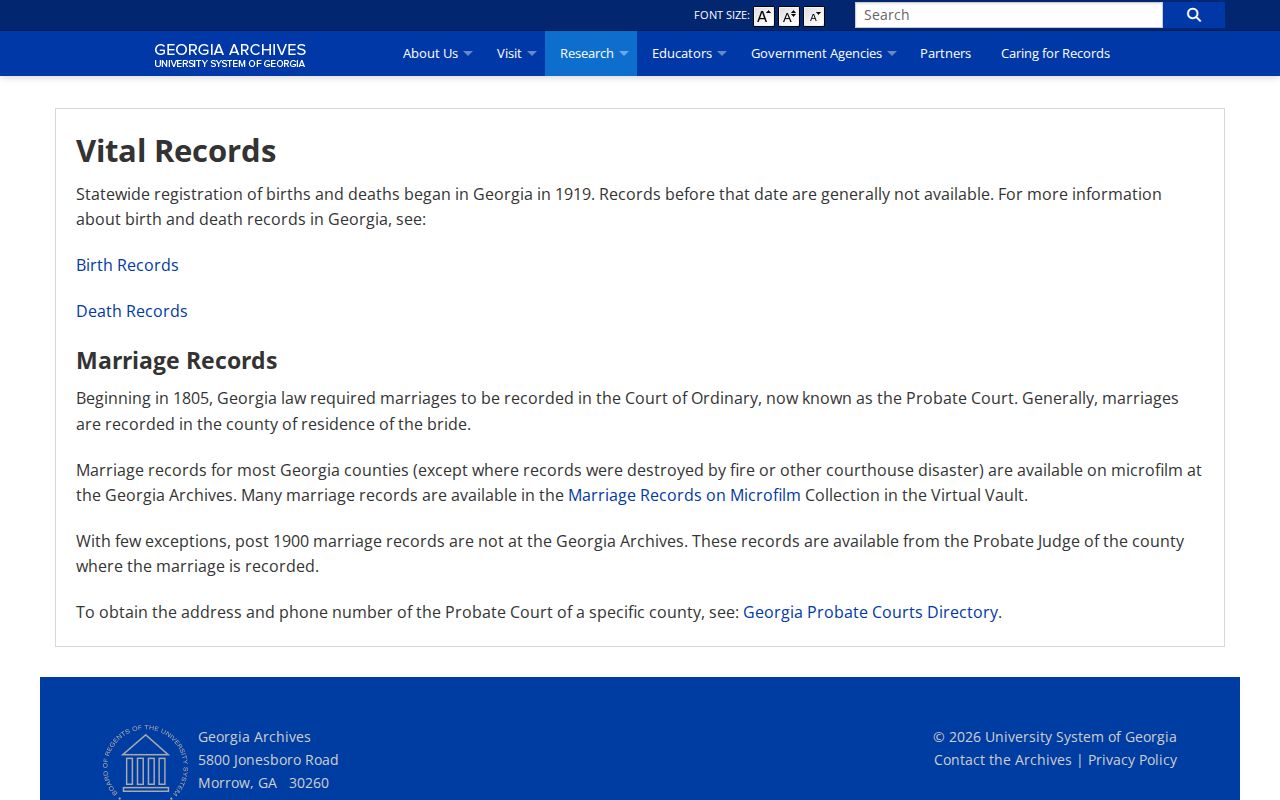 Columbus city directory Georgia Archives vital records guidance