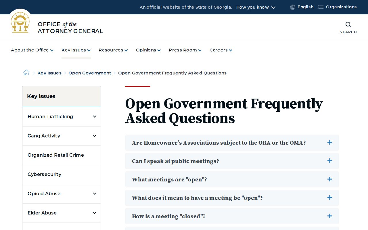 Columbus residents directory Georgia open records guidance