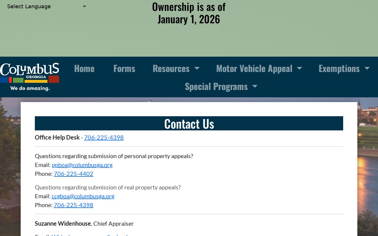 Muscogee County assessor office and property search guidance